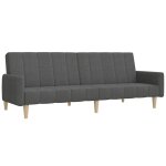 Vidaxl canap� - lit � 2 places gris fonc� tissu