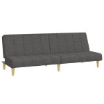 Vidaxl canap� - lit � 2 places gris fonc� tissu