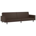 Vidaxl canap� - lit 2 places marron similicuir