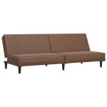 Vidaxl canap - lit 2 places marron similicuir