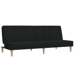 Vidaxl canapé - lit à 2 places noir tissu Vidaxl canapé - lit à 2 places noir tissu