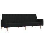 Vidaxl canap - lit  2 places noir tissu