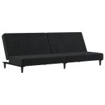 Vidaxl canap� - lit 2 places noir velours