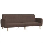 Vidaxl canap - lit  2 places taupe tissu