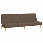 Vidaxl canap - lit  2 places taupe tissu