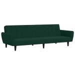 Vidaxl canap� - lit � 2 places vert fonc� velours