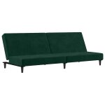 Vidaxl canap� - lit � 2 places vert fonc� velours