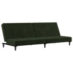 Vidaxl canap - lit  2 places vert fonc velours