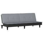 Vidaxl canap� - lit � gris clair tissu