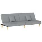 Vidaxl canap� - lit � gris clair tissu