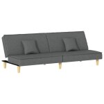 Vidaxl canap� - lit gris fonc� tissu