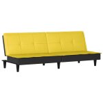 Vidaxl canap� - lit jaune clair tissu