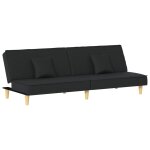 Vidaxl canap� - lit noir tissu