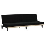 Vidaxl canap� - lit avec porte - gobelets noir tissu