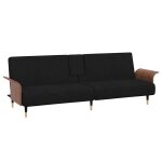 Vidaxl canap� - lit avec porte - gobelets noir velours