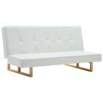 Vidaxl canap - lit similicuir blanc