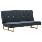 Vidaxl canap - lit tissu gris fonc