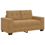 Vidaxl canapé deux places avec coussin marron velours Vidaxl canapé deux places avec coussin marron velours