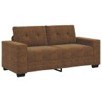 Vidaxl canap deux places avec coussin marron faux cuir