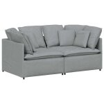 Vidaxl canap� modulable avec coussins en tissu gris clair