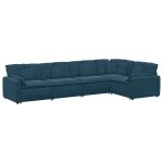 Vidaxl canap� modulable avec coussins velours bleu