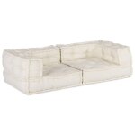 Vidaxl canap� modulaire 2 places cr�me 140x70x36 tissu