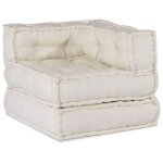 Vidaxl canap� modulaire cr�me 70x70x54 tissu