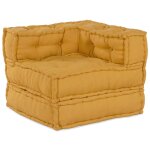 Vidaxl canap� modulaire jaune 70x70x54 tissu