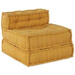 Vidaxl canap� modulaire jaune 70x70x54 tissu