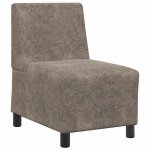 Vidaxl canap� modulaire sans accoudoirs gris fonc� 55 cm similicuir su�de