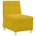 Vidaxl canap� modulaire sans accoudoirs jaune 55 cm velours