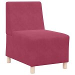 Vidaxl canapé modulaire sans accoudoirs rouge vin 55 cm velours Vidaxl canapé modulaire sans accoudoirs rouge vin 55 cm velours