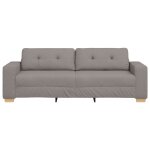 Vidaxl canap� taupe 221 x 80 x 80 cm tissu