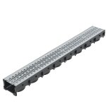 Vidaxl caniveau de drainage 3 pcs acier galvanis 3 m
