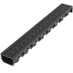Vidaxl caniveaux de drainage 3 pcs plastique 3 m