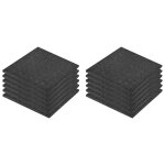 Vidaxl carreaux de protection antichoc 12pcs caoutchouc 50x50x3cm noir Vidaxl carreaux de protection antichoc 12pcs caoutchouc 50x50x3cm noir