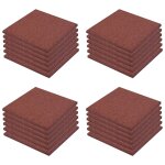 Vidaxl carreaux de protection antichoc 24pc caoutchouc 50x50x3cm rouge Vidaxl carreaux de protection antichoc 24pc caoutchouc 50x50x3cm rouge