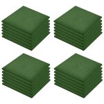 Vidaxl carreaux de protection antichoc 24pcs caoutchouc 50x50x3cm vert