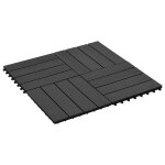 Vidaxl carreaux de terrasse 22 pcs 30 x 30 cm 2 m wpc noir