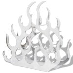 Vidaxl casier � bouteilles pour 11 bouteilles argent� aluminium