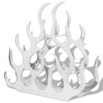 Vidaxl casier � bouteilles pour 11 bouteilles argent� aluminium