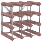 Vidaxl casier � bouteilles pour 12 bouteilles marron bois pin solide
