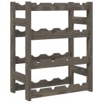 Vidaxl casier  bouteilles pour 16 bouteilles gris bois pin solide