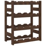Vidaxl casier � bouteilles pour 16 bouteilles marron bois pin solide