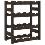 Vidaxl casier � bouteilles pour 16 bouteilles noir bois pin solide