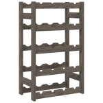 Vidaxl casier � bouteilles pour 20 bouteilles gris bois pin solide