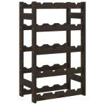 Vidaxl casier � bouteilles pour 20 bouteilles noir bois pin solide