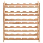 Vidaxl casier � bouteilles pour 25 bouteilles bois de noyer 63x25x73cm