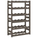 Vidaxl casier � bouteilles pour 30 bouteilles gris bois pin solide