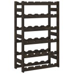 Vidaxl casier � bouteilles pour 30 bouteilles noir bois pin solide